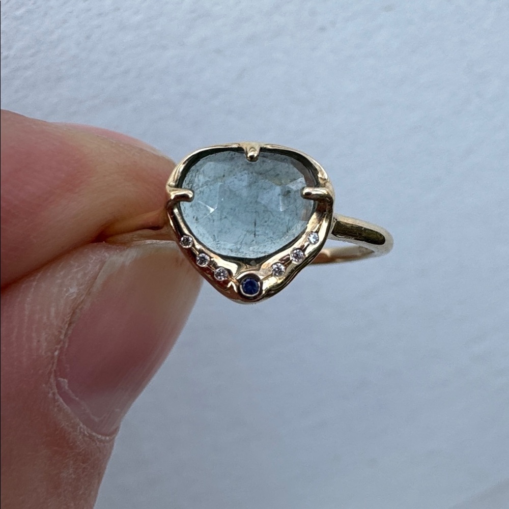 Sirciam 14k yellow gold Sky Shower Tourmaline Ring 8 $1453 - Picture 14 of 15